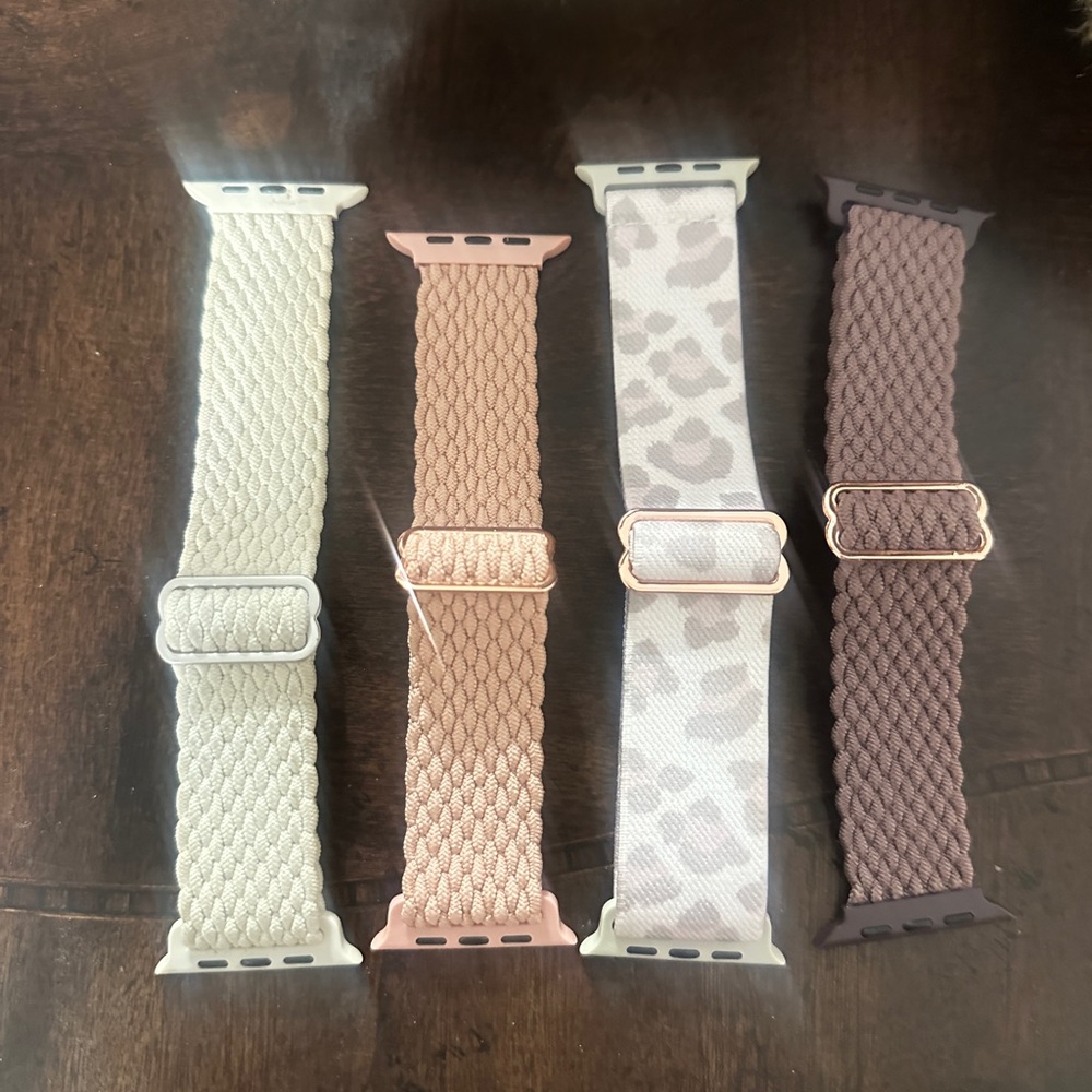Set of Four Braided Apple Watch Bands